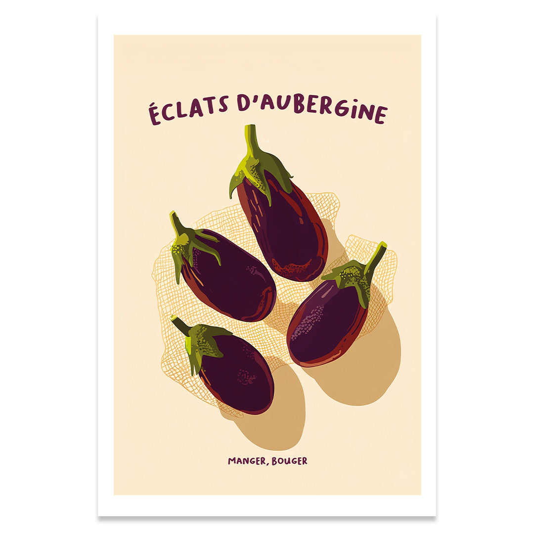 Eclat d'aubergine affiche