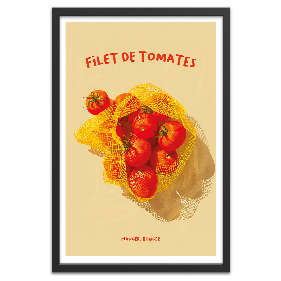 Filet de tomates cadre noir