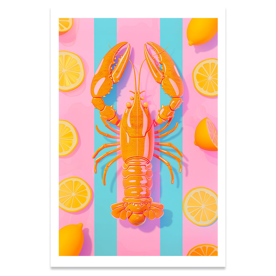 Homard pastel affiche