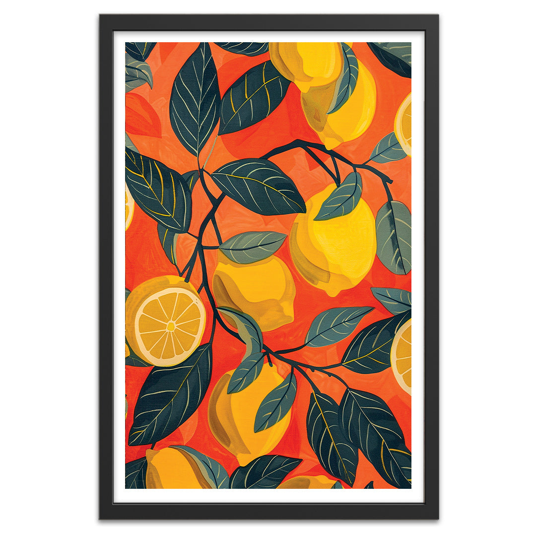 Lemons Folie cadre noir