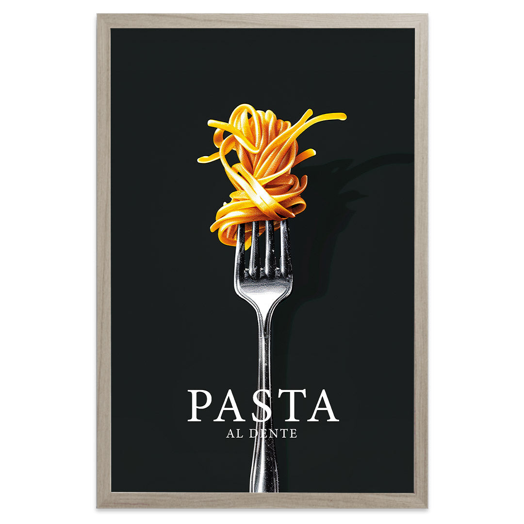 Pasta al dente affiche cadre beige