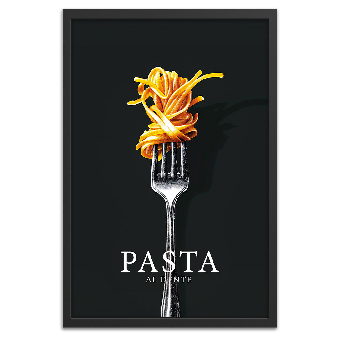 Pasta al dente affiche cadre noir