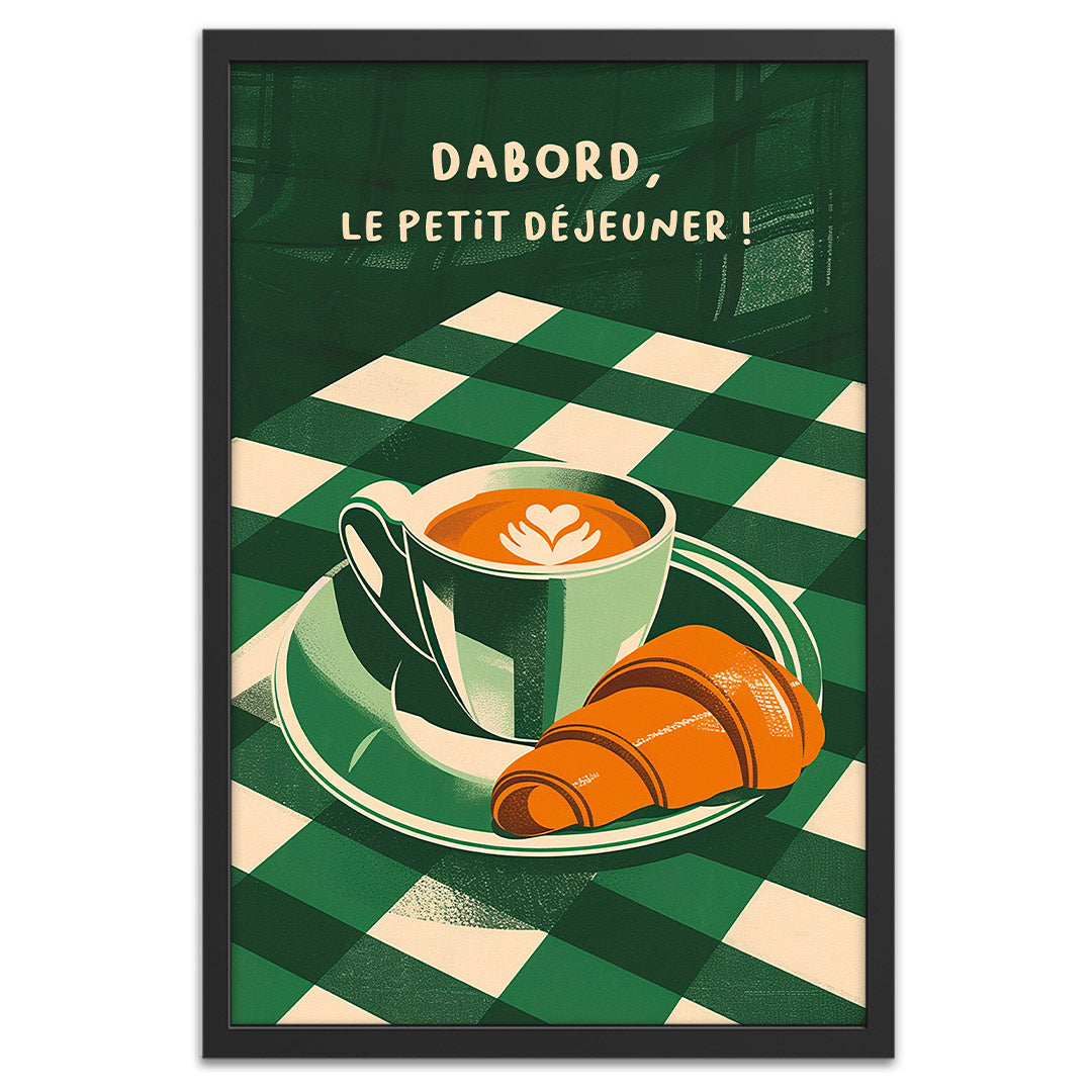 Petit déjeuner affiche cadre noir