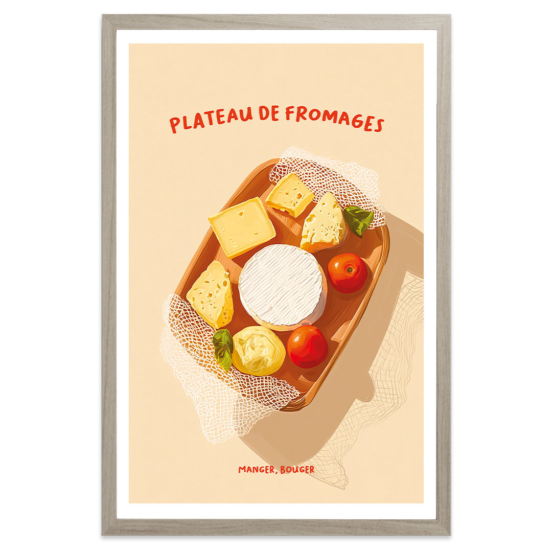 Plateau de fromage cadre gris