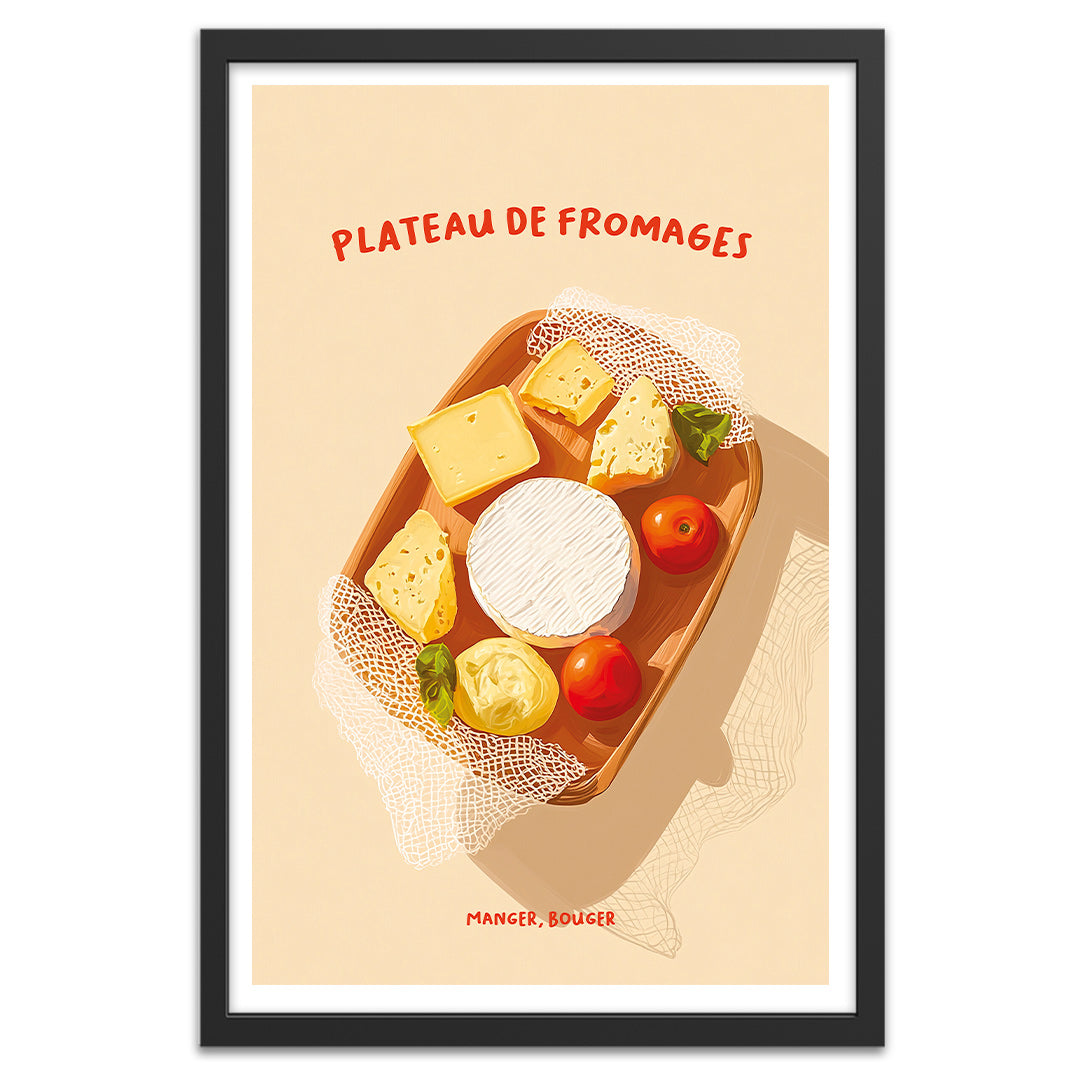 Plateau de fromage cadre noir