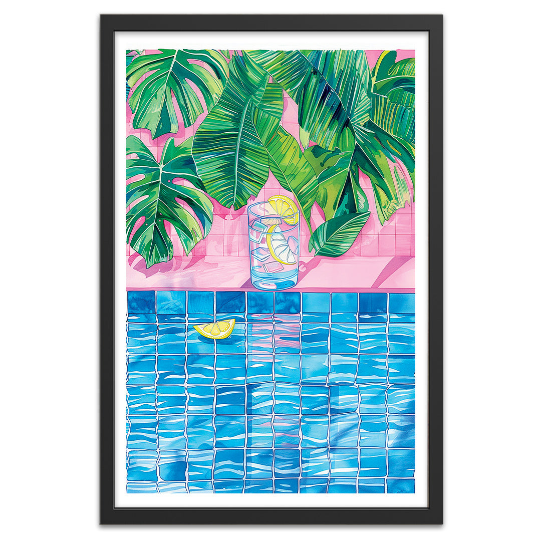 Piscine tropicale cadre noir