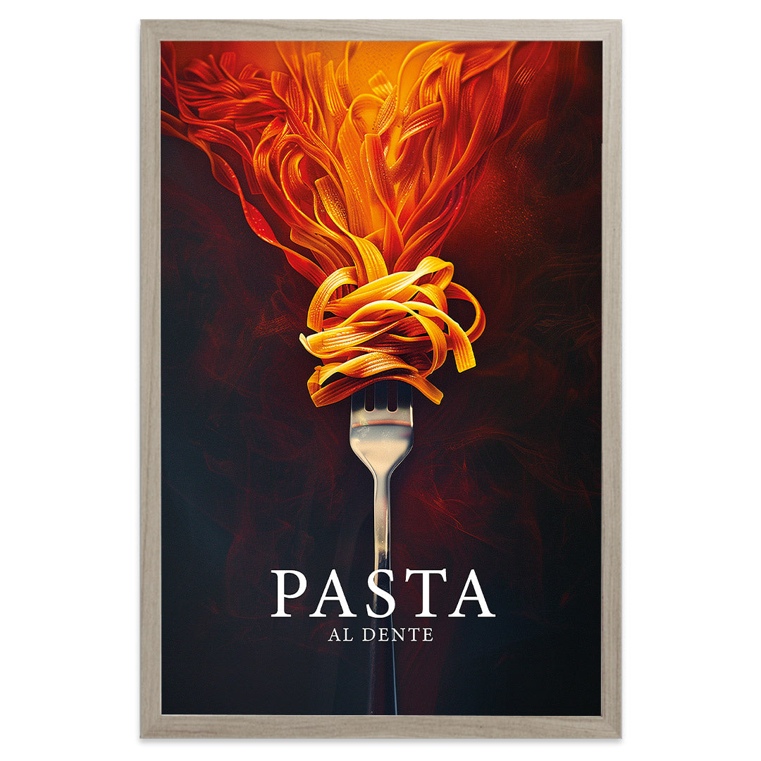 Spicy pasta affiche cadre beige