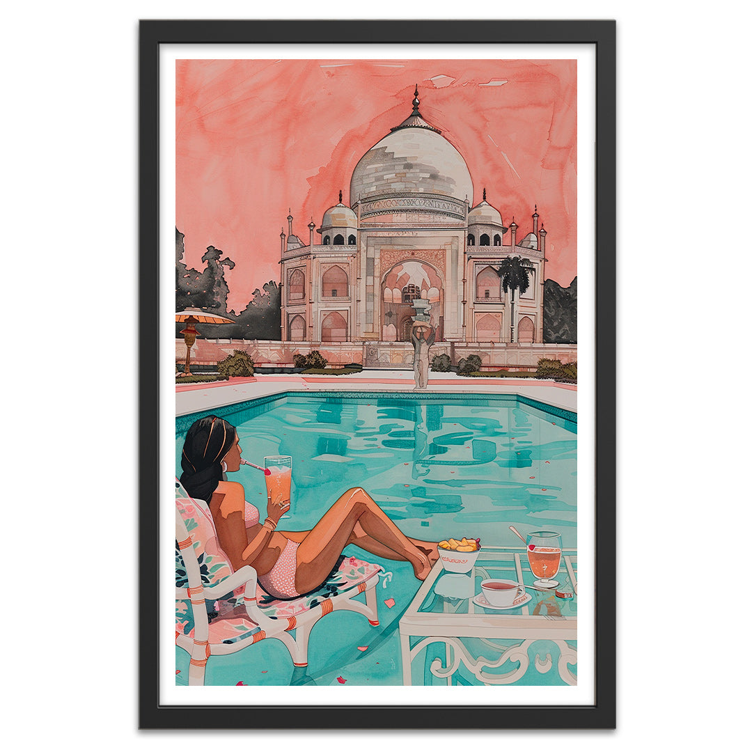 Taj Mahal Piscine cadre noir