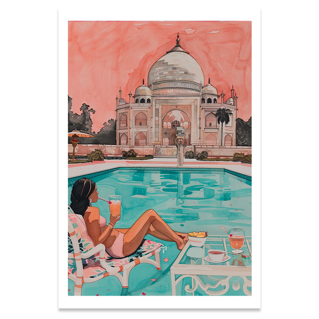 Taj Mahal Piscine affiche